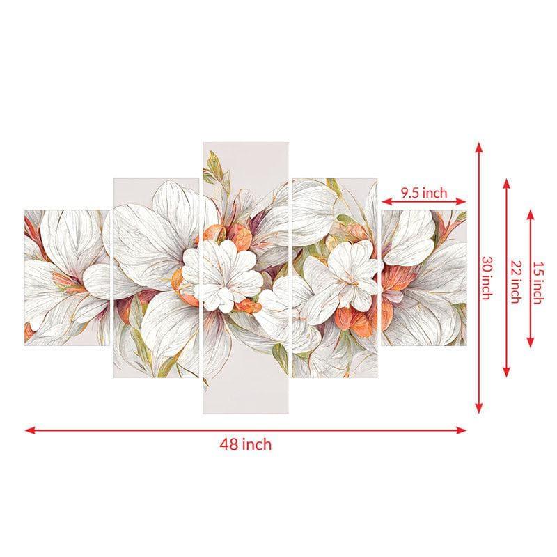 Buy Blossom Blessing Wall Art - Set Of Five Wall Art & Paintings from Vaaree