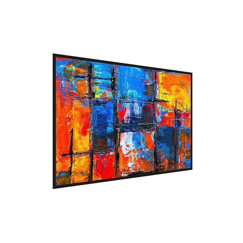 Wall Art & Paintings - Blue and Orange Wall Painting - Black Frame