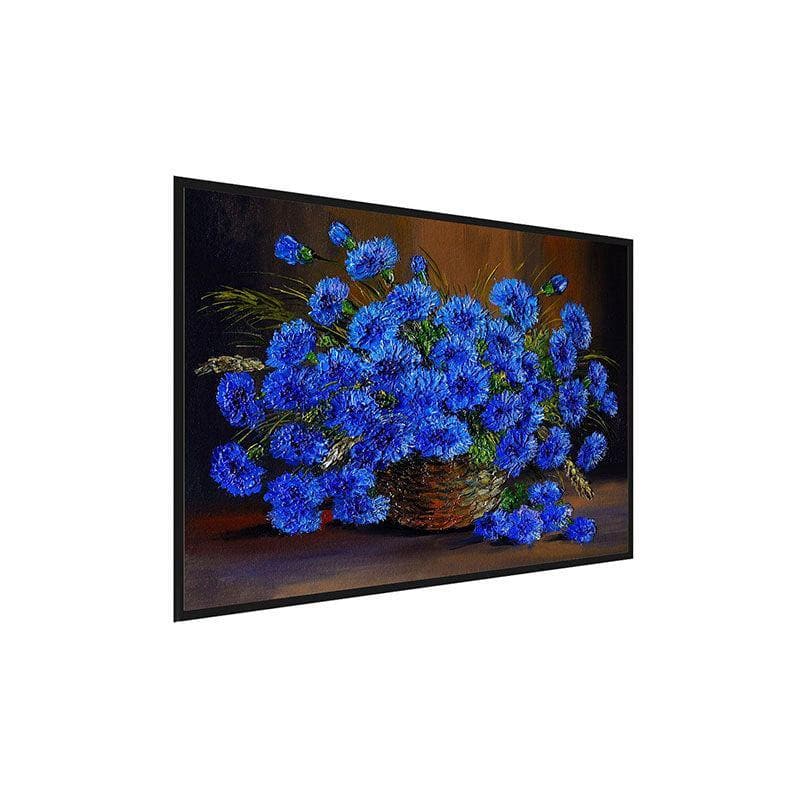 Wall Art & Paintings - Blue Flowers In A Vase Wall Painting By Vincent Van Gogh - Black Frame