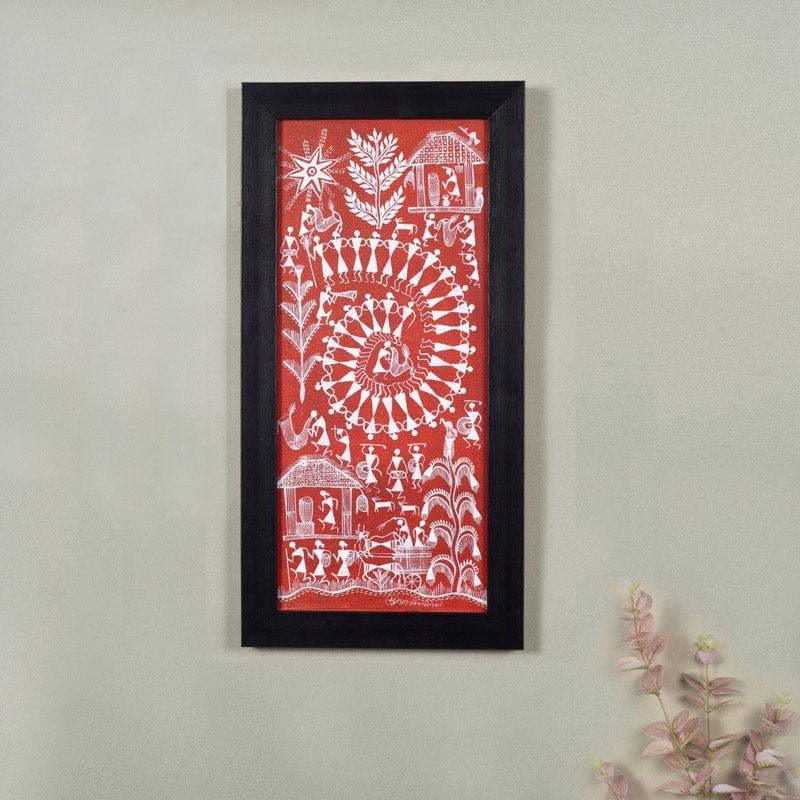 Wall Art & Paintings - Boro Warli Wall Art- Red