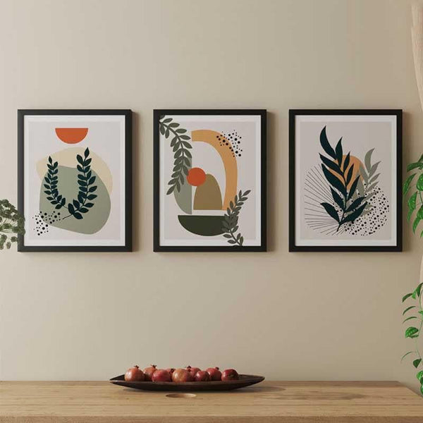 Buy Wall Art & Paintings - Botanical Boho Wall Art - Set Of Three at Vaaree online