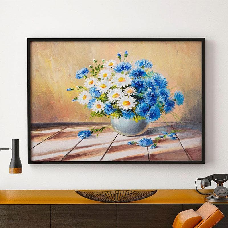 Wall Art & Paintings - Bouquet Of Flowers Wall Painting - Black Frame