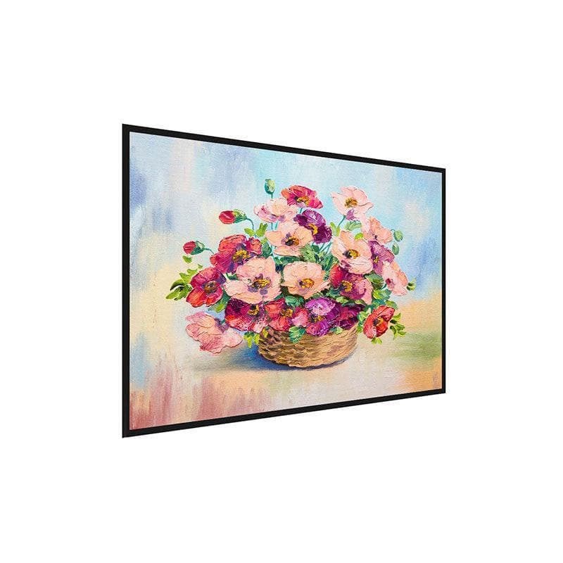 Wall Art & Paintings - Bouquet of Poppies Wall Painting - Black Frame