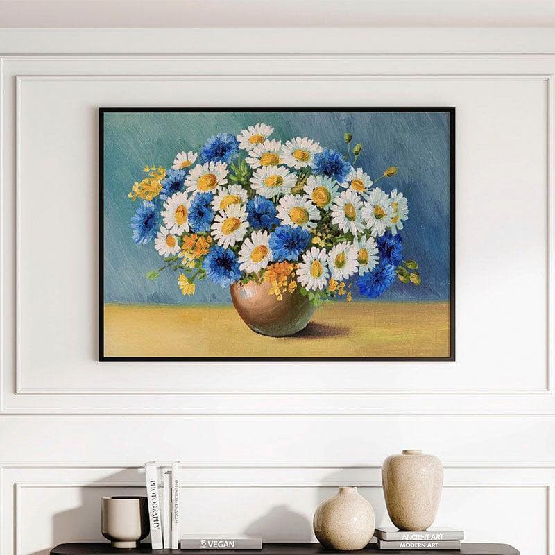 Wall Art & Paintings - Bouquet Of Spring Wall Painting - Black Frame