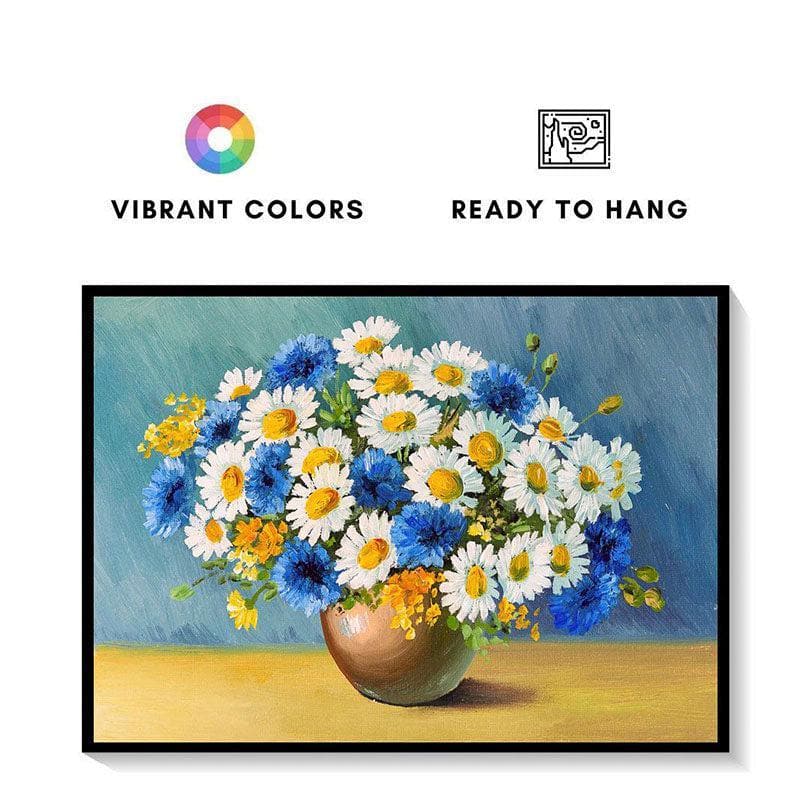 Buy Bouquet Of Spring Wall Painting - Black Frame Wall Art & Paintings from Vaaree