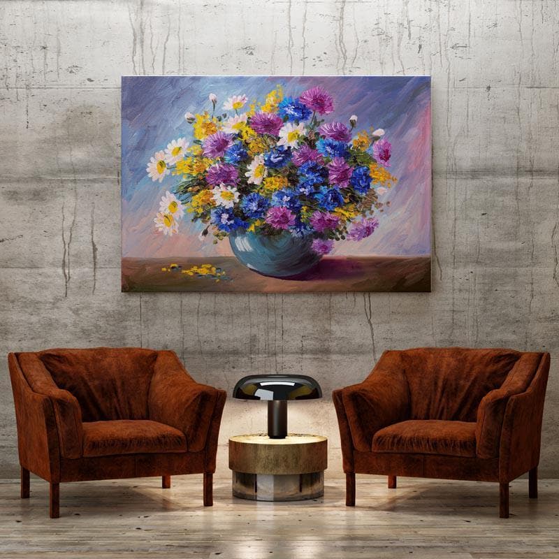 Wall Art & Paintings - Bouquet Of Wildflowers Painting - Maksim Gorbunov - Gallery Wrap