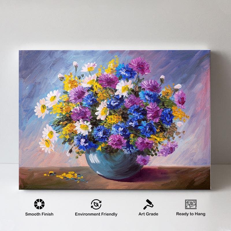 Wall Art & Paintings - Bouquet Of Wildflowers Painting - Maksim Gorbunov - Gallery Wrap