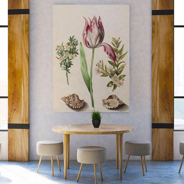 Wall Art & Paintings - Branches of Myrtle and Shells Wall Painting - Gallery Wrap