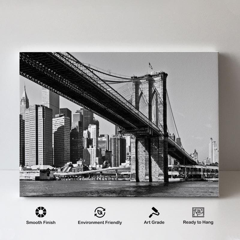 Wall Art & Paintings - Brooklyn Bridge Wall Painting - Gallery Wrap