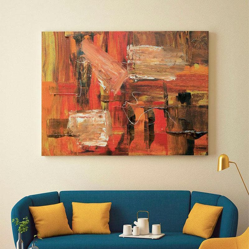 Buy Burst Of Orange Wall Painting - Gallery Wrap Wall Art & Paintings from Vaaree