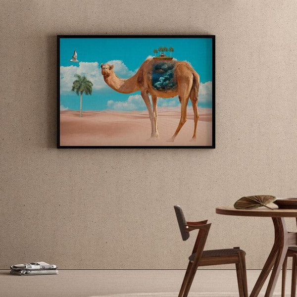 Wall Art & Paintings - Camel Charm Wall Painting - Black Frame