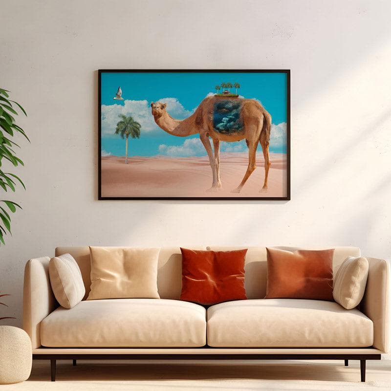 Wall Art & Paintings - Camel Charm Wall Painting - Black Frame