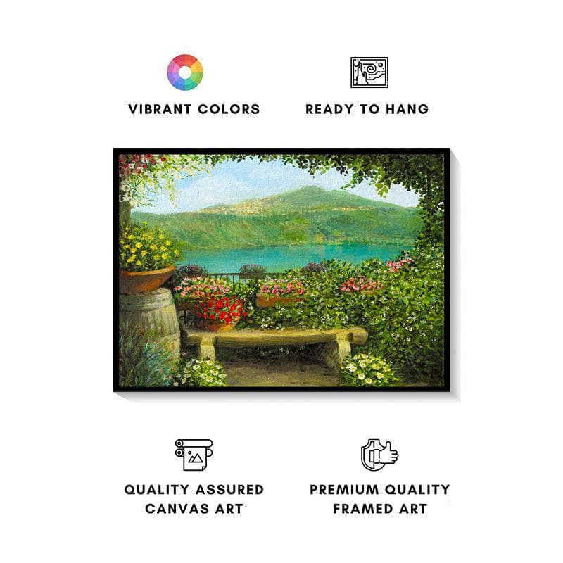 Buy Castel Gandolfo Wall Painting - Black Frame Wall Art & Paintings from Vaaree