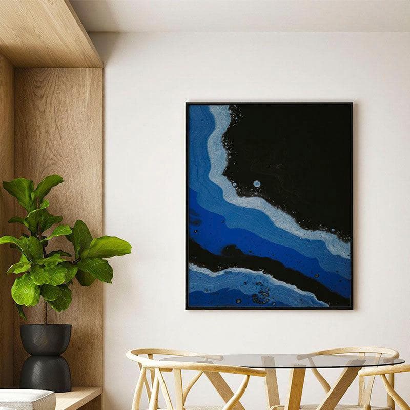 Wall Art & Paintings - Cheerful Fluid Wall Painting - Black Frame