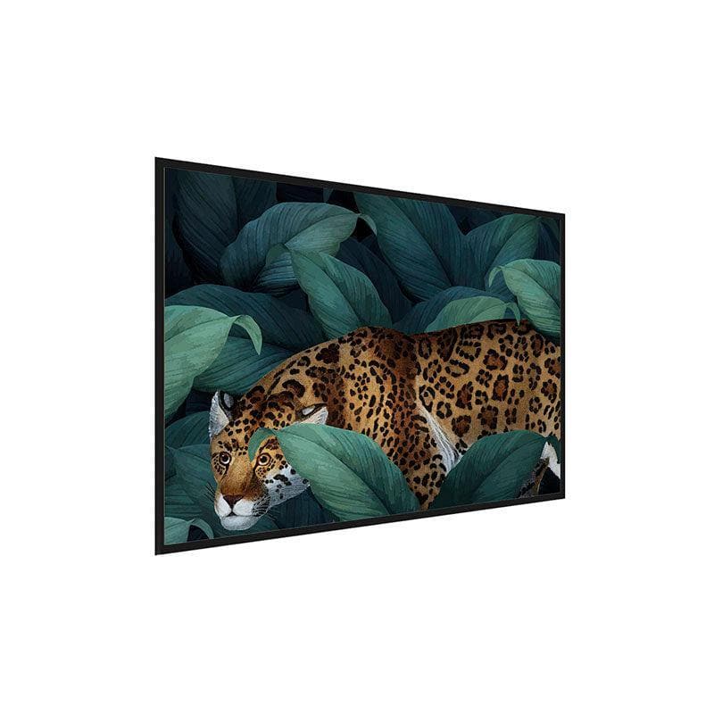 Wall Art & Paintings - Cheetah In Jungle Wall Painting - Black Frame