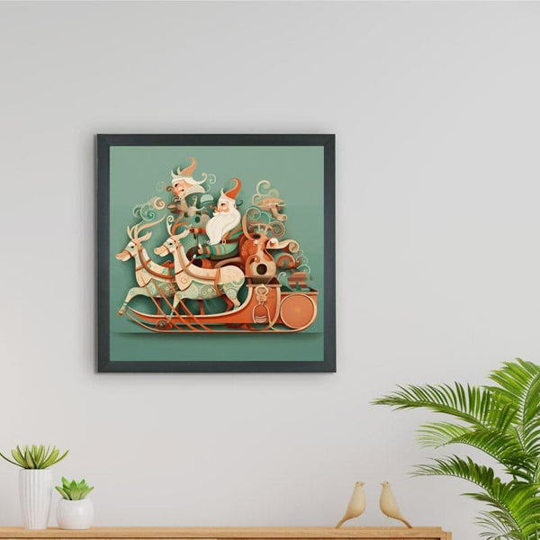 Buy Christmas Sleigh Wall Art Wall Art & Paintings from Vaaree