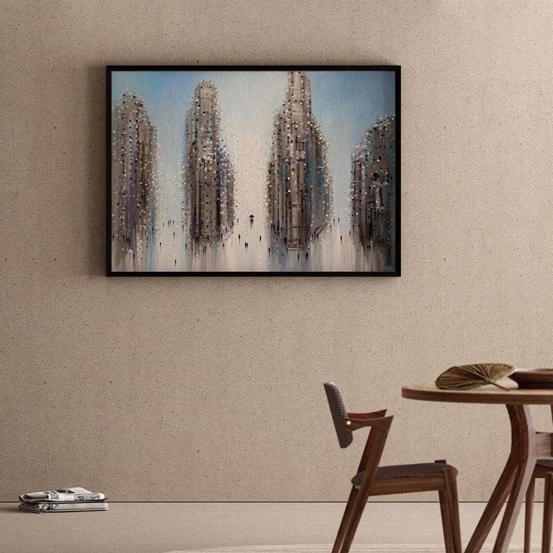 Wall Art & Paintings - City Mood Wall Painting - Black Frame