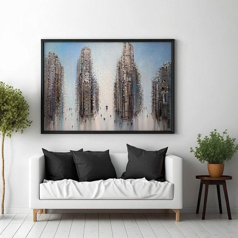 Wall Art & Paintings - City Mood Wall Painting - Black Frame