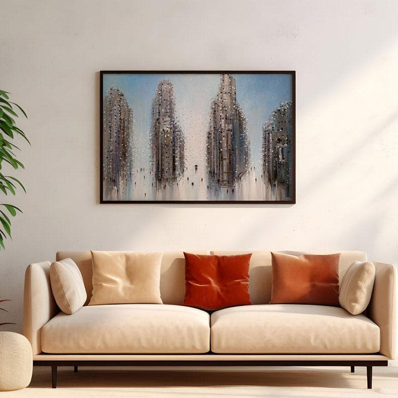 Wall Art & Paintings - City Mood Wall Painting - Black Frame