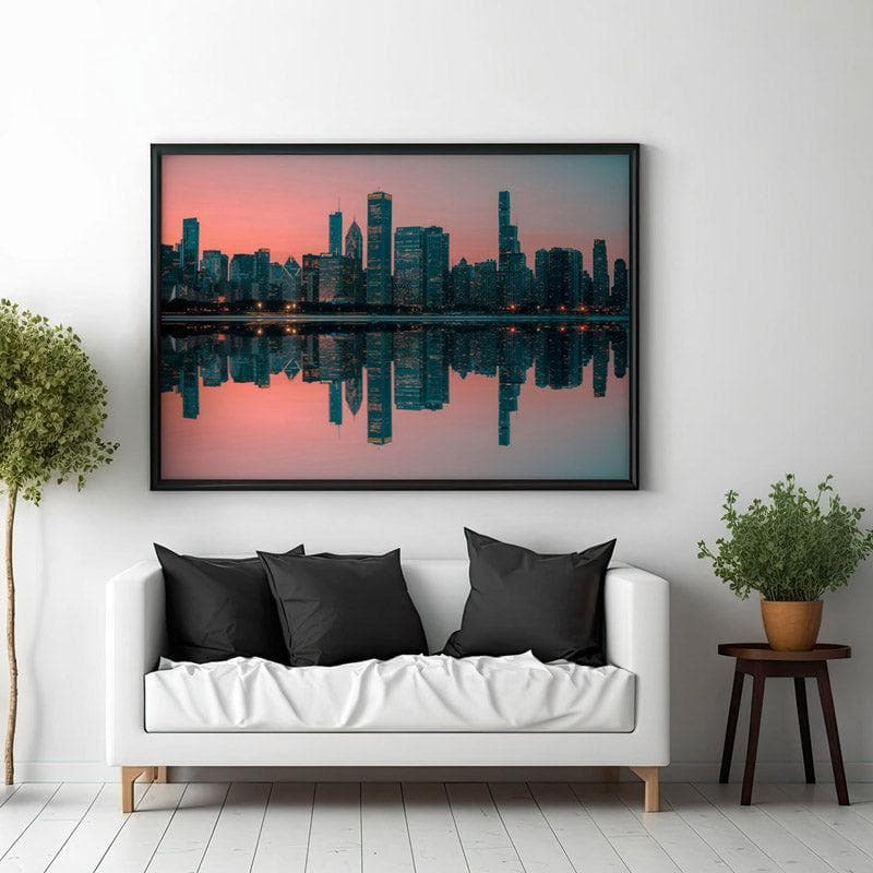 Wall Art & Paintings - Cityscape Wall Painting - Black Frame