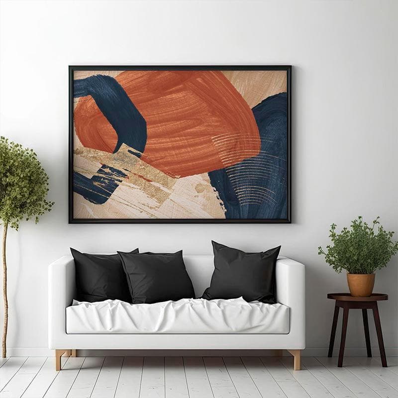 Wall Art & Paintings - Clay Navy Wall Painting - Black Frame