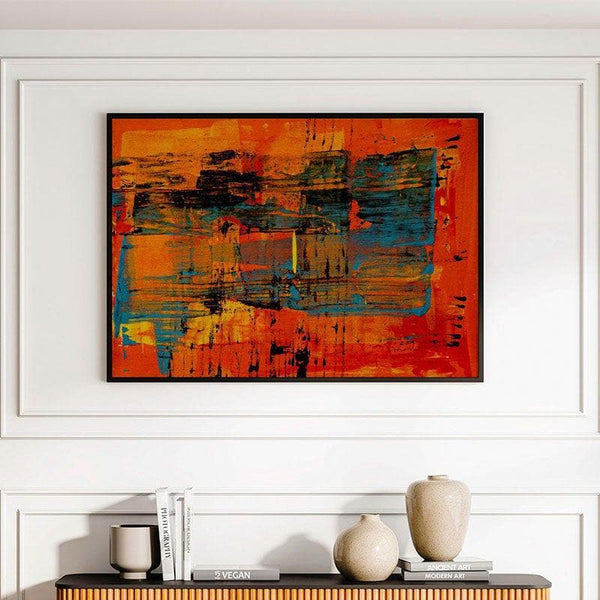 Wall Art & Paintings - Close-Up Abstract Wall Painting - Black Frame