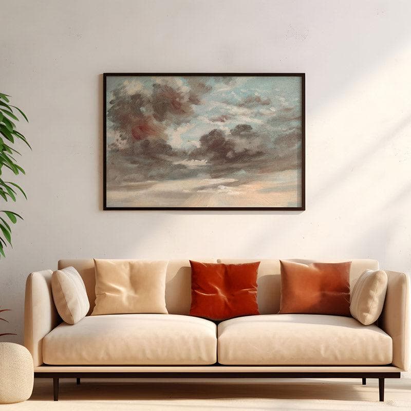 Wall Art & Paintings - Cloudy Chroma Wall Painting - Black Frame