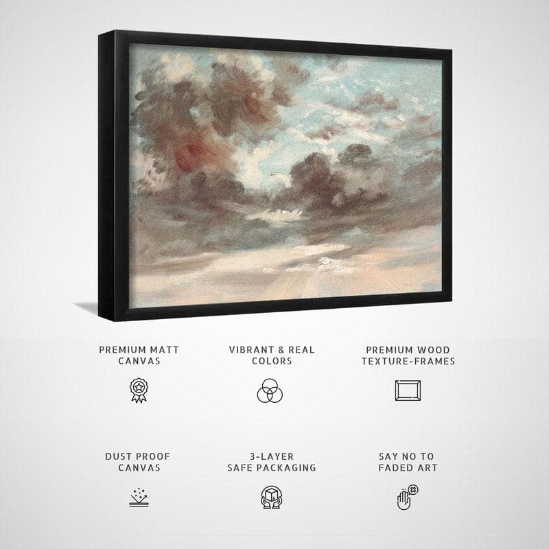 Wall Art & Paintings - Cloudy Chroma Wall Painting - Black Frame