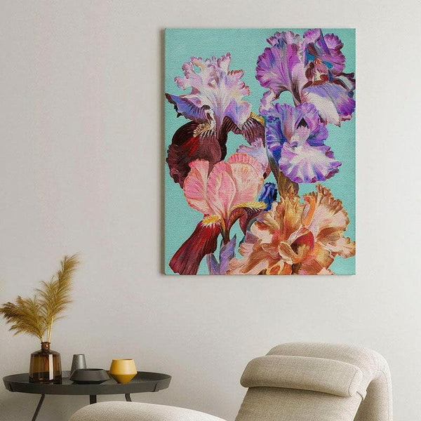 Wall Art & Paintings - Colorful Flowers Wall Painting - Gallery Wrap