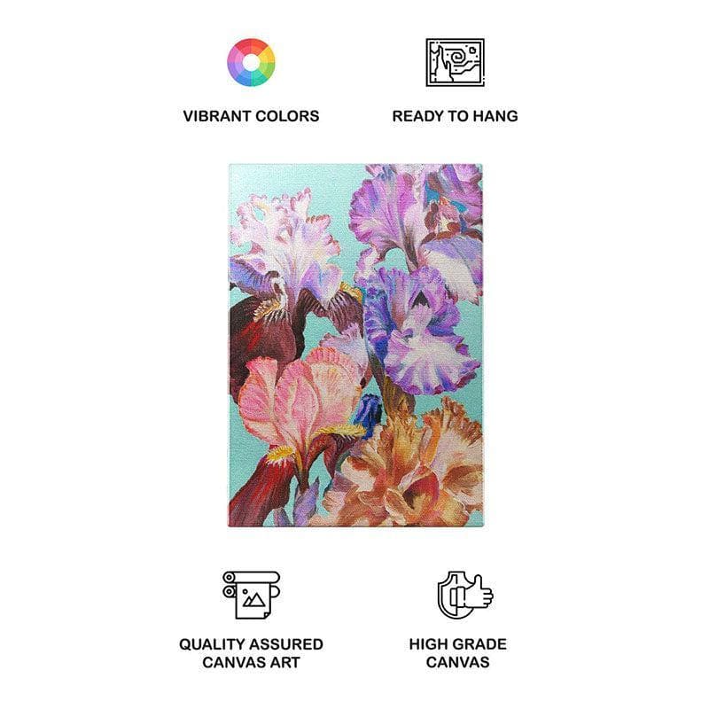 Buy Colorful Flowers Wall Painting - Gallery Wrap Wall Art & Paintings from Vaaree