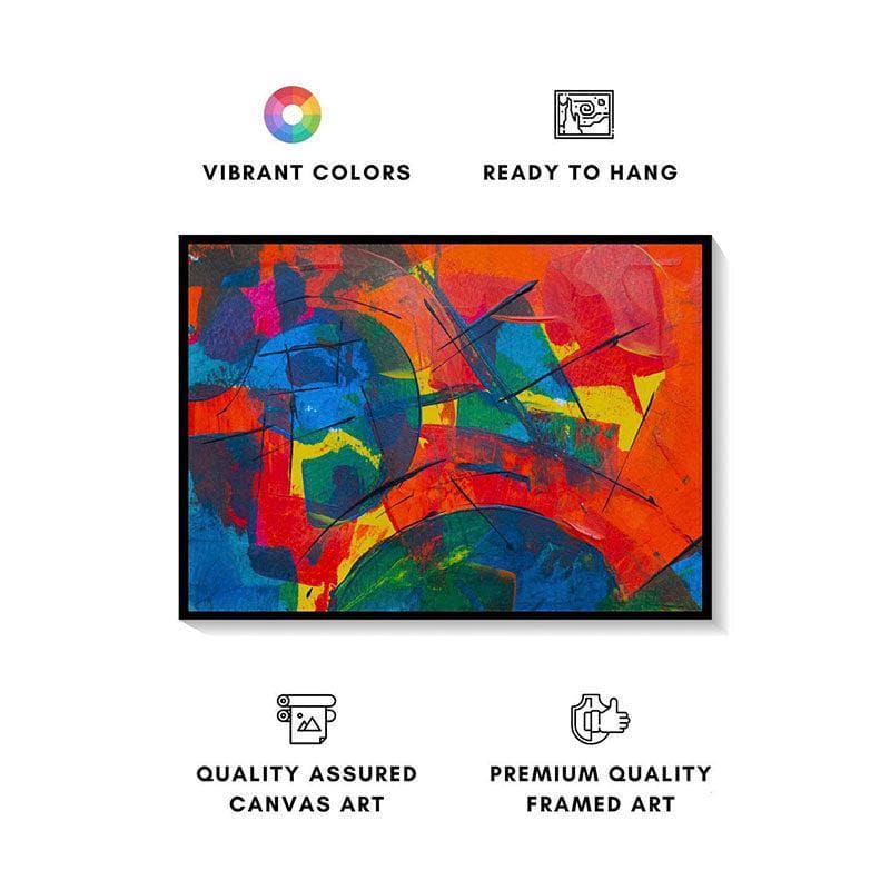 Buy Colors Of Abstract Wall Painting - Black Frame Wall Art & Paintings from Vaaree