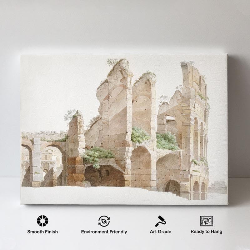 Wall Art & Paintings - Colosseumt Te Rome Painting - Joseph August Knip - Gallery Wrap
