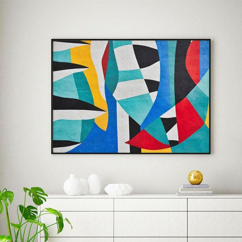 Wall Art & Paintings - Contemporary Abstract Wall Painting - Black Frame