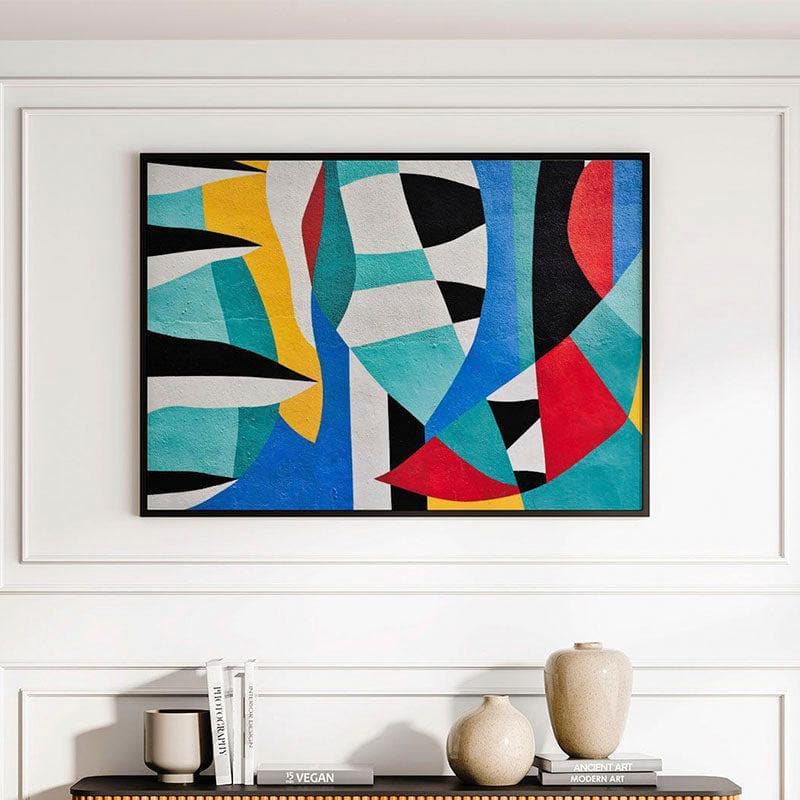 Wall Art & Paintings - Contemporary Abstract Wall Painting - Black Frame