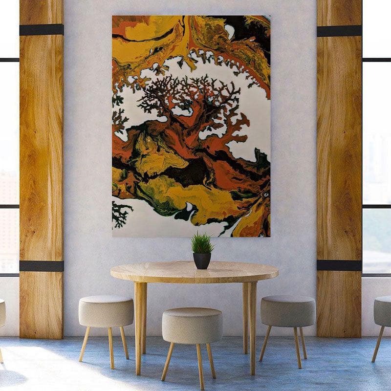 Wall Art & Paintings - Coral Abstract Wall Painting - Gallery Wrap