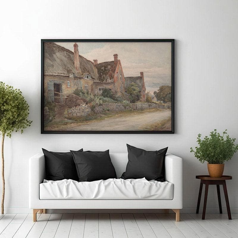 Wall Art & Paintings - Cottage Cast Wall Painting - Black Frame