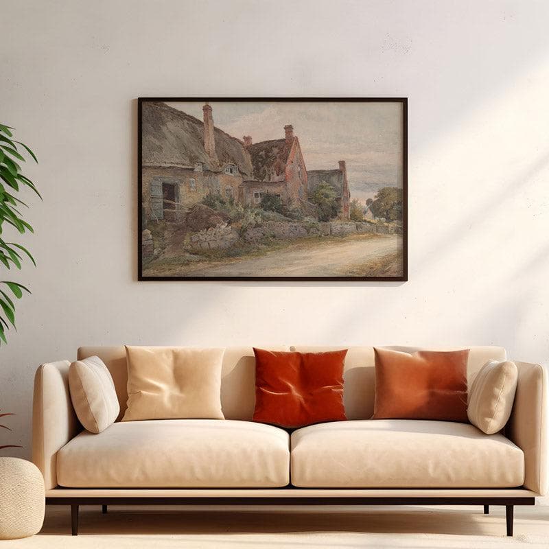 Wall Art & Paintings - Cottage Cast Wall Painting - Black Frame