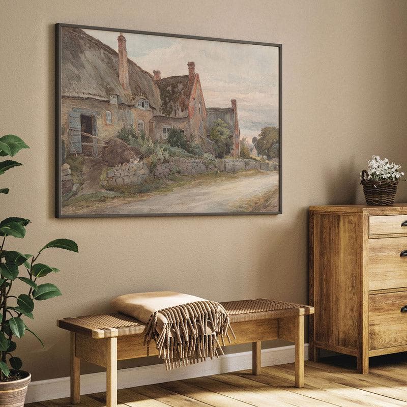 Wall Art & Paintings - Cottage Cast Wall Painting - Black Frame