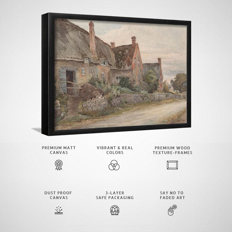 Wall Art & Paintings - Cottage Cast Wall Painting - Black Frame