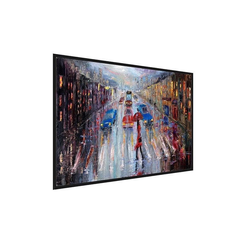 Wall Art & Paintings - Crossing The Street Wall Painting By Boyan Dimitrov - Black Frame