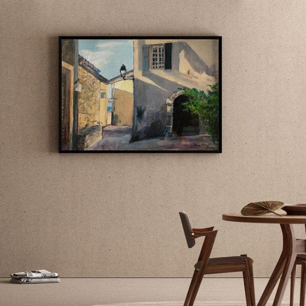 Wall Art & Paintings - Dainty Town Wall Painting - Black Frame