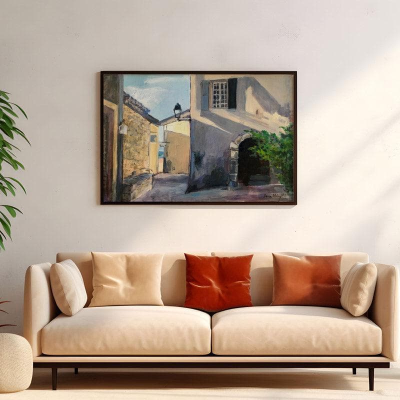 Wall Art & Paintings - Dainty Town Wall Painting - Black Frame