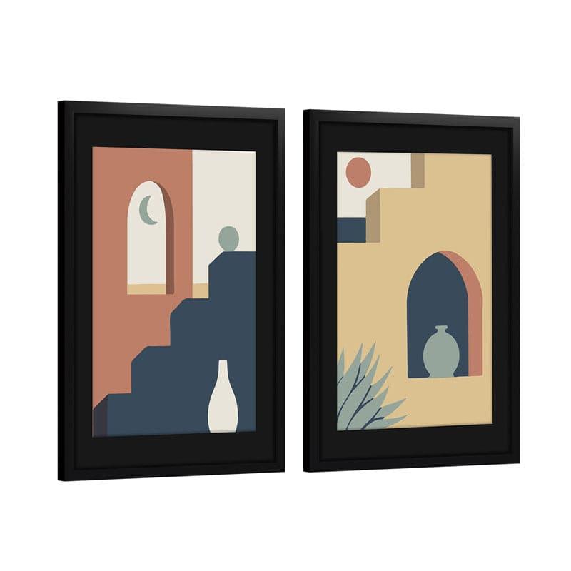 Wall Art & Paintings - Day And Night Steps Wall Art - Set Of Two