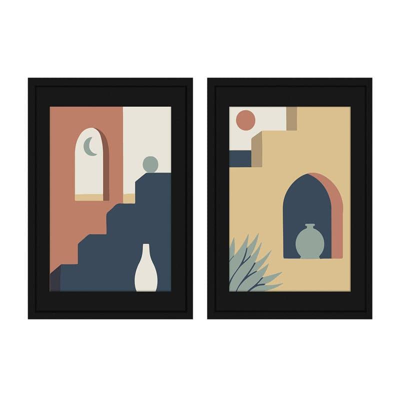 Wall Art & Paintings - Day And Night Steps Wall Art - Set Of Two