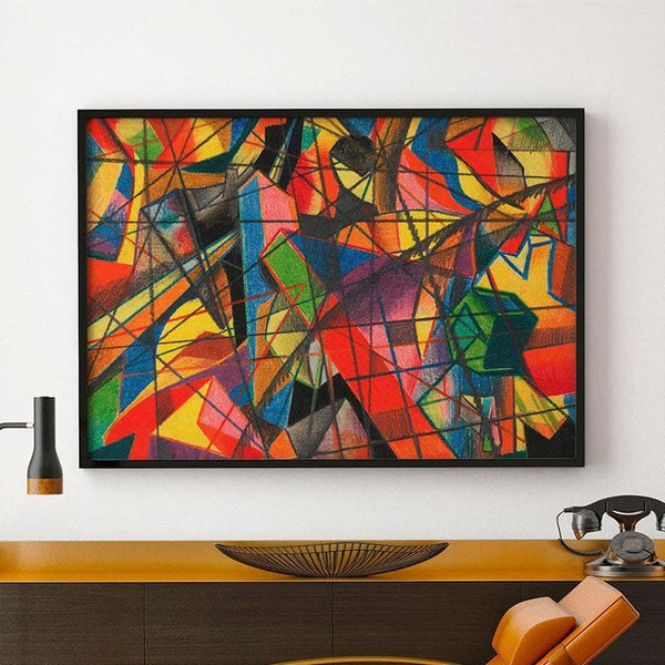 Wall Art & Paintings - Deformation Canvas Painting By Karl Wiener - Black Frame