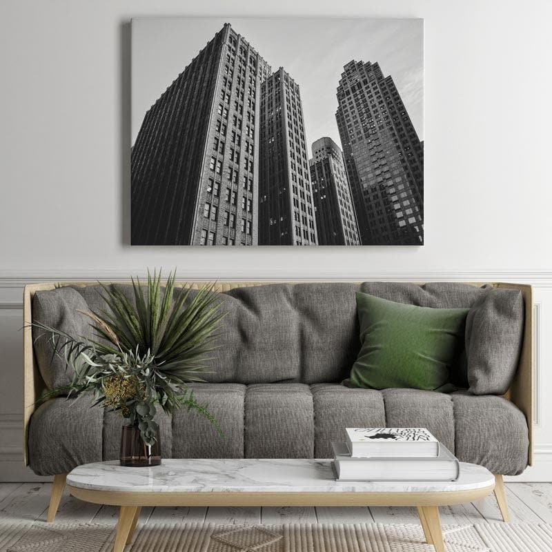 Wall Art & Paintings - Downtown Skyscraper Wall Painting - Gallery Wrap