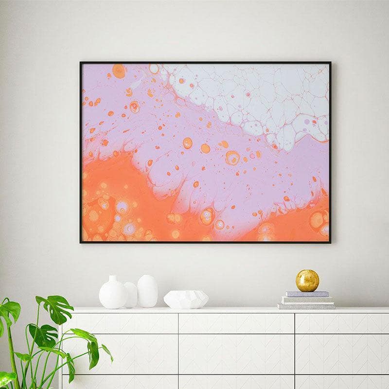 Wall Art & Paintings - Drops of Abstract Wall Painting - Black Frame