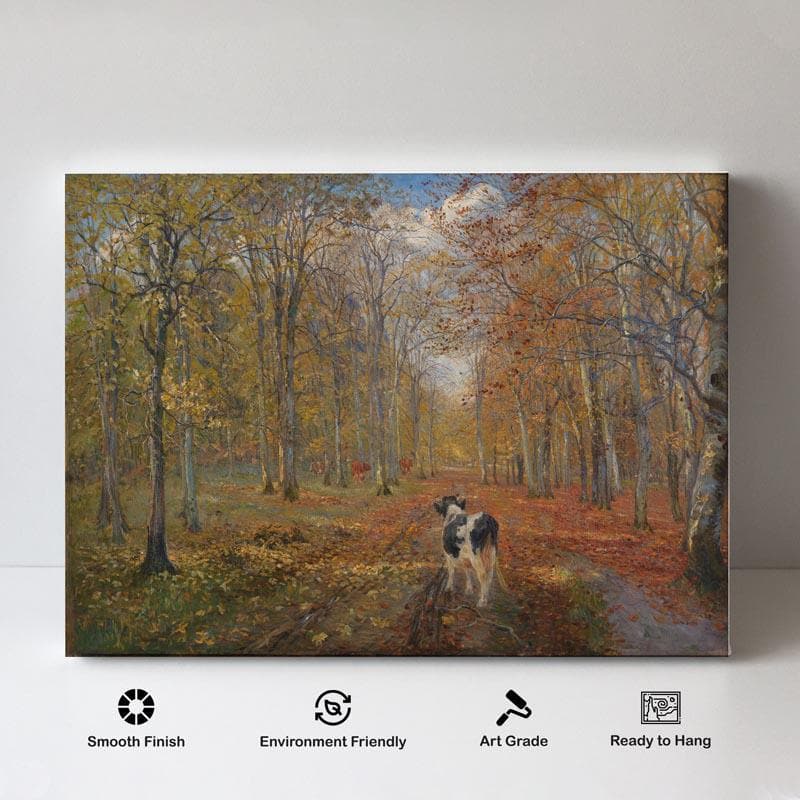 Buy Dyrehaven Path Painting - Theodor Philipsen - Gallery Wrap Wall Art & Paintings from Vaaree