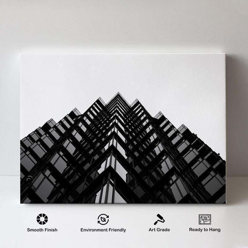 Wall Art & Paintings - Edgy Skyscraper Wall Painting - Gallery Wrap