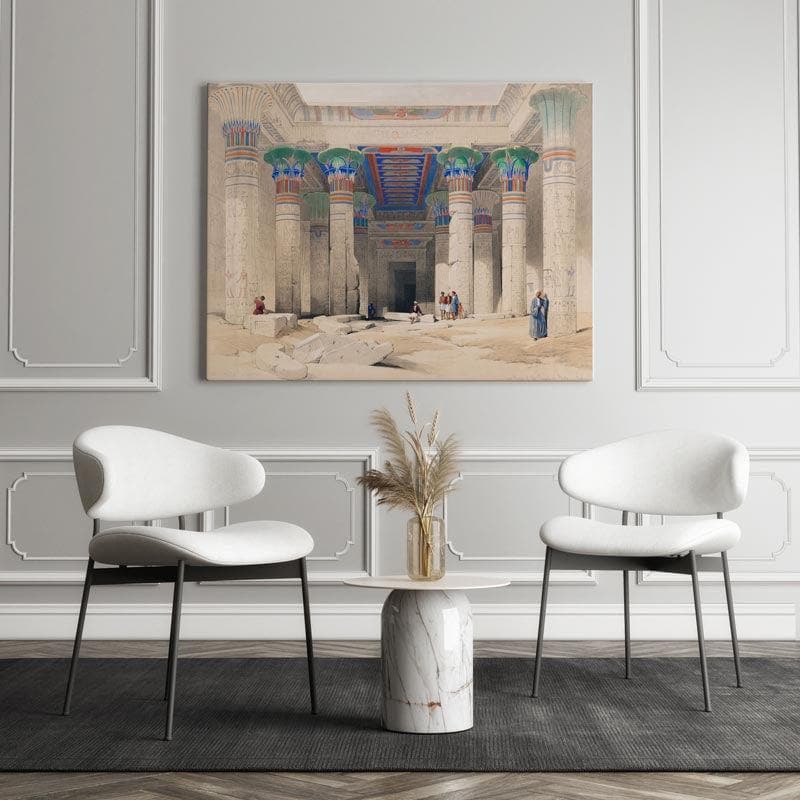 Wall Art & Paintings - Egyptian Pillars Ancient Wall Painting - Gallery Wrap